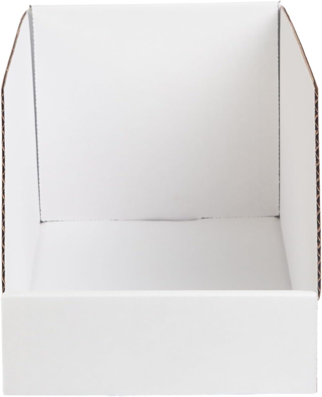 Hudson Exchange 6x12x5.5" (25 Pack) Corrugated Parts Bin Box For Storage & Organization, White