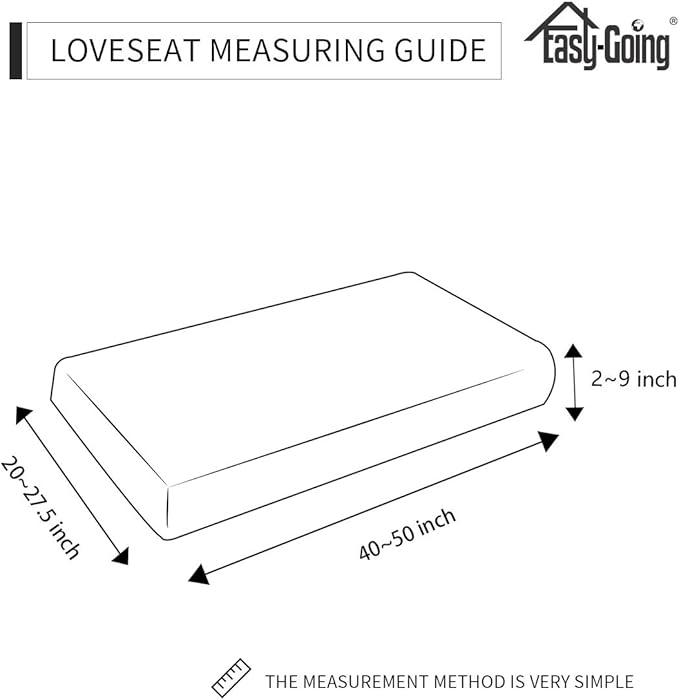 Easy-Going Stretch Loveseat Cushion Cover Sofa Cushion Furniture Protector Sofa Seat Sofa Slipcover Sofa Cover Soft Flexibility with Elastic Bottom(Loveseat Cushion, Greyish Green)