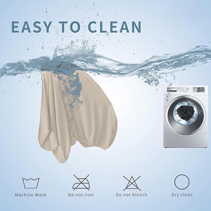 Couch Cover 6-Piece Elastic Velvet Couch Cushion Covers & Chaise Slipcovers for L-Shaped Sofas - Sofa Seat Covers Washable, Soft Protector for Couches (5 Seater + Chaise, Taupe)