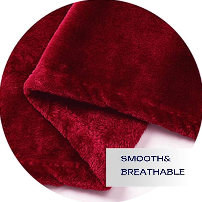 JIAHANNHA Red Throw Blanket Fleece Blanket Throw Size(50 by 70 Inches),Super Soft Cozy Plush Blanket for Couch Sofa Bed,Lightweight Warm Bed Blankets for Adults,All Season