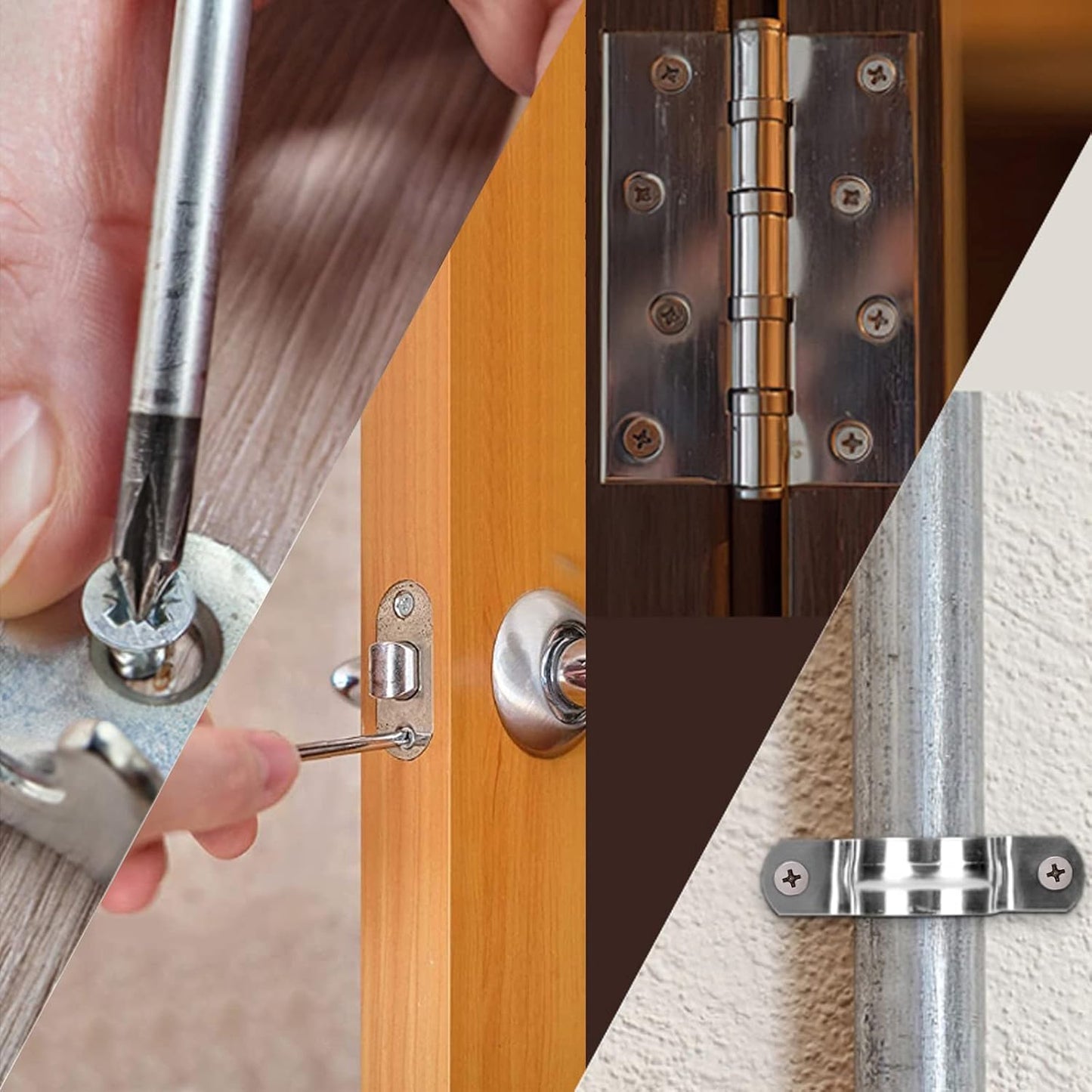 #14 x 1-1/2" Wood Screw 100Pcs 18-8 (304) Stainless Steel Screws Flat Head Phillips Fast Self Tapping Drywall Screws by SG TZH