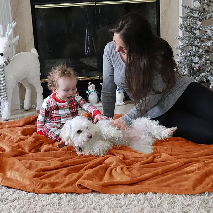 Bedsure GentleSoft Fleece Blankets Queen Size - 280GSM Soft Lightweight Plush Cozy Blanket for Bed, Sofa, Couch, Travel, Camping