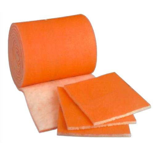 5 Feet of Orange and White Air Filter Media Roll, MERV8 Polyester Tackified - Image 2