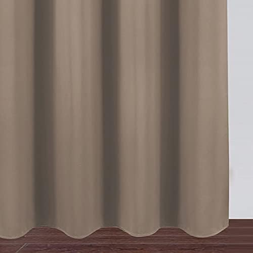 LEMOMO Cappuccino Thermal Blackout Curtains/42 x 95 Inch/Set of 2 Panels Room Darkening Curtains for Bedroom