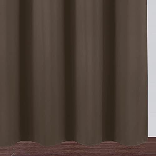 LEMOMO Chocolate Brown Thermal Blackout Curtains/52 x 72 Inch/Set of 2 Panels Room Darkening Curtains for Bedroom
