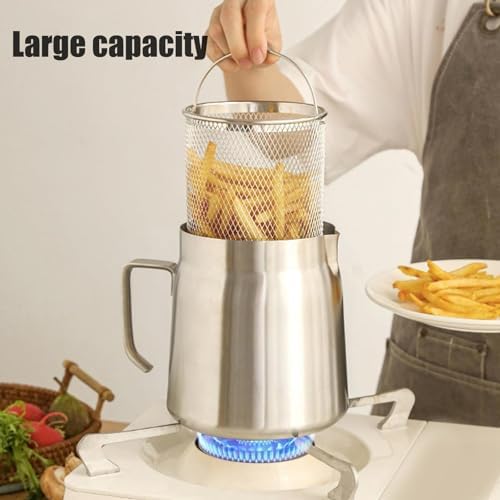 Stainless Steel Oil Filter Pot, Home Oil Fryer Strainer, Stainless Steel Oil - Image 4