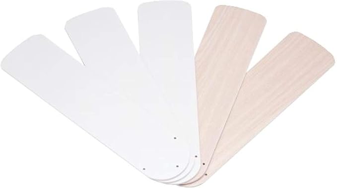 Ciata 52-Inch White/Bleached Oak Ceiling Fan Replacement Fan Blades-5 Pack by Ciata