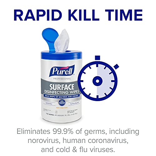 PURELL Professional Surface Disinfecting Wipes, Citrus Scent - Image 5