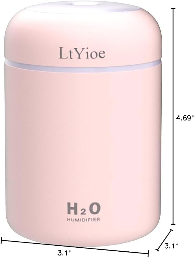 LtYioe Colorful Cool Mini Humidifier, USB Personal Desktop Humidifier - Image 7