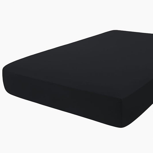 hyha Milk Silk Couch Cushion Covers, Soft Magic Sofa Covers Washable for 3 Cushion Couch, Stretch Sectional Outdoor Cushion Covers for Patio Furniture with Elastic Bottom(Large, Black)