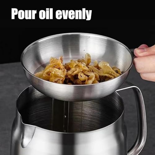 Stainless Steel Oil Filter Pot, Home Oil Fryer Strainer, Stainless Steel Oil - Image 5