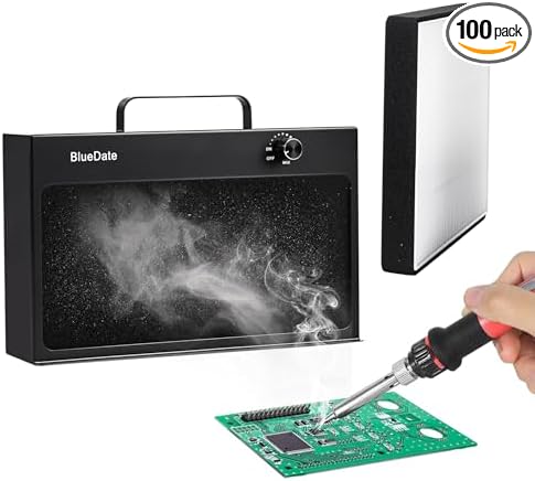 HEPA Solder Fume Extractor Fan Solder Smoke Absorber DIY Work Fan by BlueDate