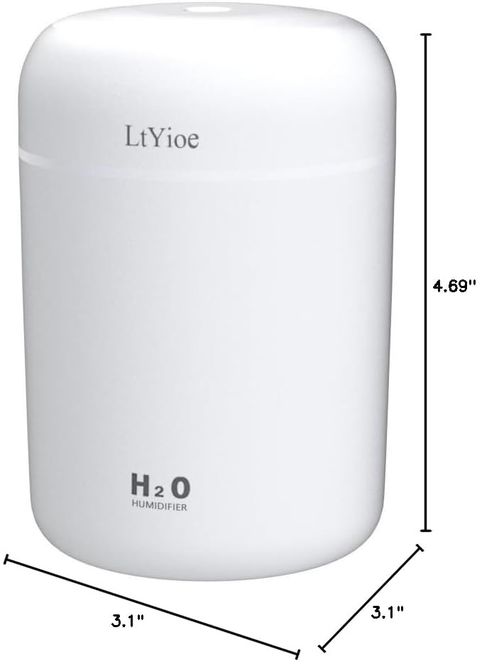 LtYioe Colorful Cool Mini Humidifier, USB Personal Desktop Humidifier - Image 7