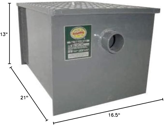 Commercial Grease Trap Interceptor – Heavy Duty Carbon Steel 20 LB Grease Trap - Image 5