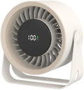 LED screen rechargeable desk fan, silent desktop air purifier by Unknown