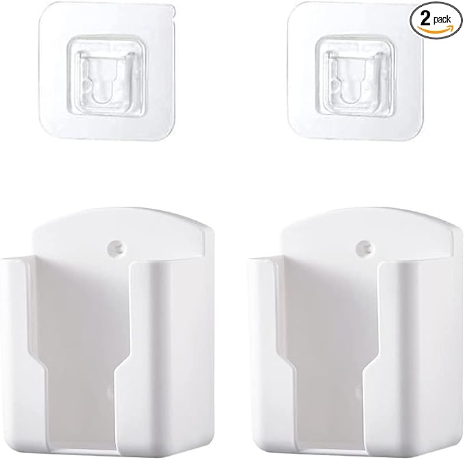 2 Pcs Wall Mount Remote Control Holder Media Player Controller Holder, by Mewuthede