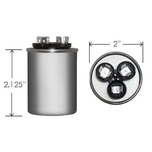 30 + 5 x 370 or 440 VAC Round Dual Run Capacitor by # 12781 - Image 3