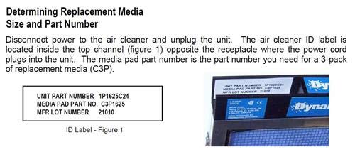 C3P2025 20 x 25 Air Filter Replaces PMAC 3LP2025 CLP2025 - Image 3