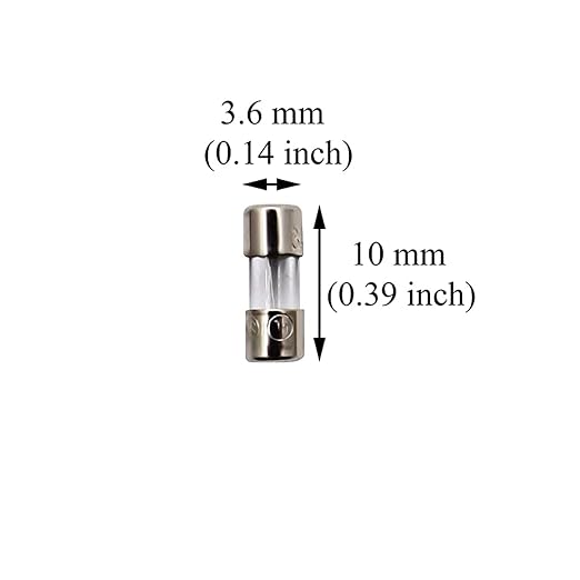 SIXQJZML 10 Pack F3AL Fast-Blow Mini Fuse 3A Max 3 amp 125V Glass Fuses 0.14 x - Image 2