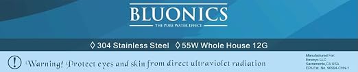 Bluonics Powerful Whole House & Well Water System 55W UV Ultraviolet w/Sediment - Image 7