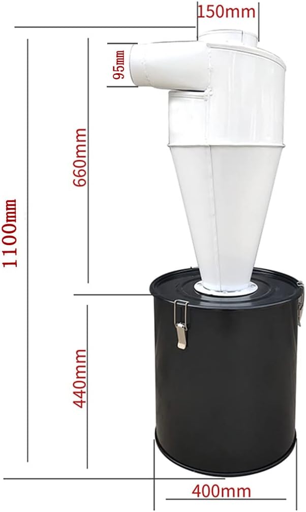 Cyclone Dust Separator Collector 50L Dust Collector Extractor Filter Woodworking - Image 4