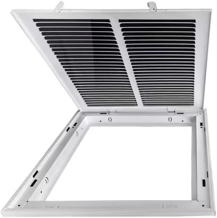 12 x 12 Steel White Filtered Return Air Grille Vent Cover Removable Face 14 5/8 - Image 2