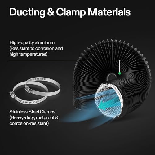 VIVOSUN 4 Inch Air Carbon Filter Smellines Control and Dryer Vent Hose - Image 8