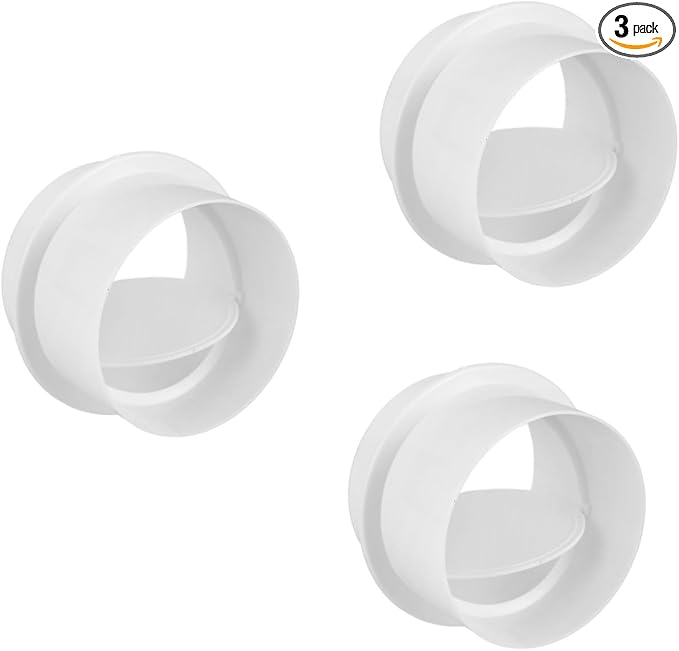 3pcs Vent Pipe Valve Check Valve Ductless Air Conditioner Parts Kitchen Exhaust by MUCKLILY