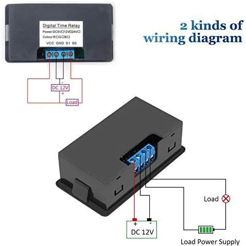 ICSTATION Delay Relay Module, DC 12V 10A Time Delay Switch 0-999s/min/h Timer - Image 3