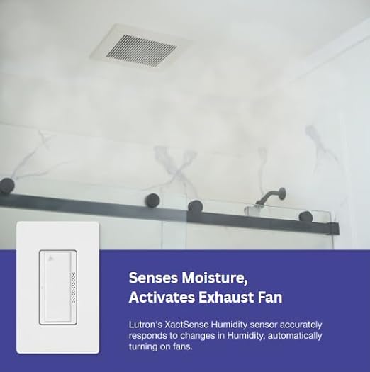 Lutron Humidity Sensor Switch, Bathroom Exhaust Fan, Automatic Moisture Control - Image 6