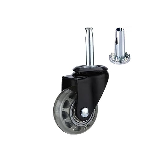 2 inch Floor Friendly Rubber Caster Wheels, Furniture Swivel Casters Set of 4 - Image 2