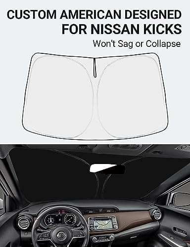 Proadsy Windshield Sun Shade for Nissan Kicks 2018-2025 Custom Fit S, SR - Image 2
