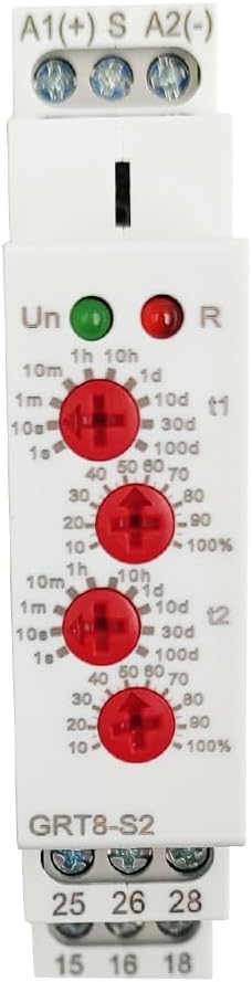 GRT8-S2 Asymmetric Cycle Timer ON/Off Repeat Cycle Time Relay AC/DC 12-240V - Image 2
