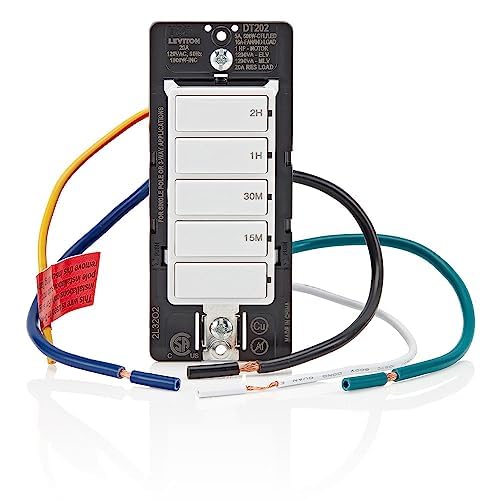 Leviton Countdown Switch for lights, pool pumps, 15-30 min, 1-2 hour, Neutral - Image 13