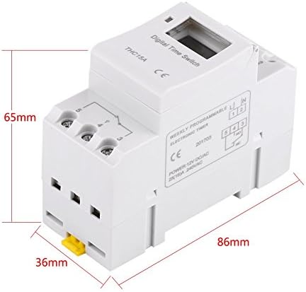 15A Programmable Timer Relay 7 Day Heavy Duty Digital Timer Switch - Image 4