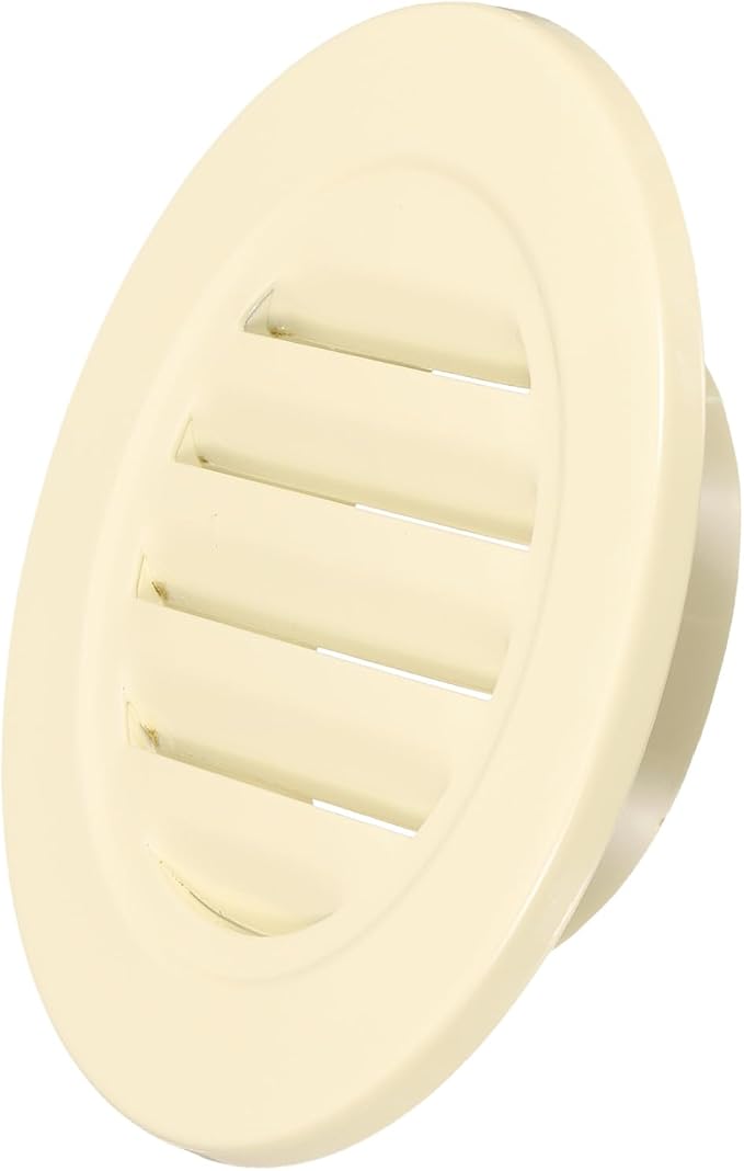 PATIKIL 5" Round Air Vent, Louver Grille Cover Aluminum Alloy Soffit Vent HVAC by PATIKIL