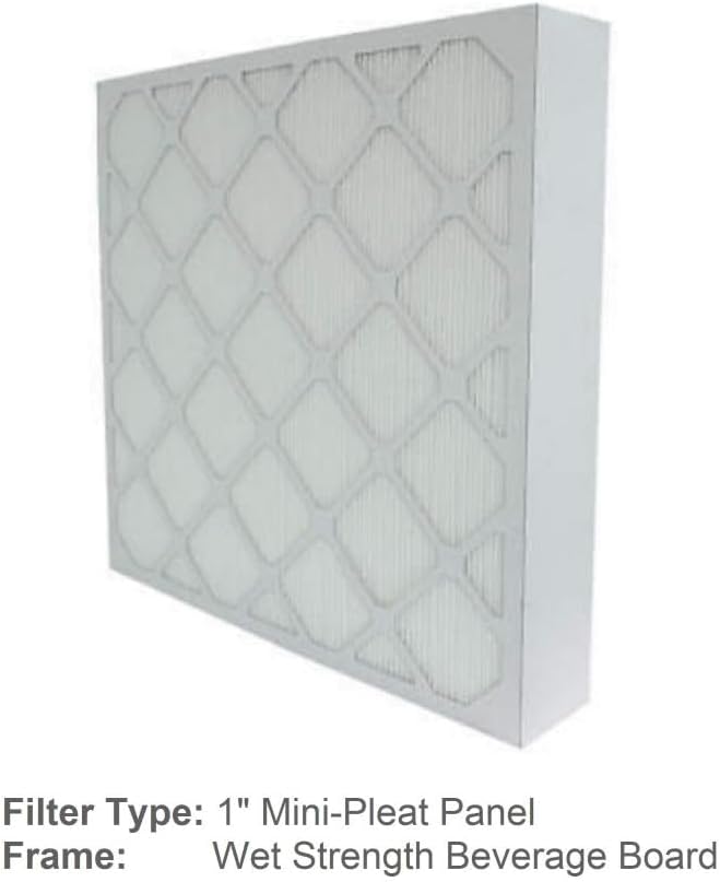 16x25x1 Mini-Pleat Synthetic Panel Air Filter – 1” Beverage Board Frame – MERV - Image 3
