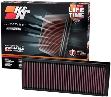 K&N High-Flow Original Lifetime Engine Air Filter: Increase Power: Premium by KNEngineeringInc