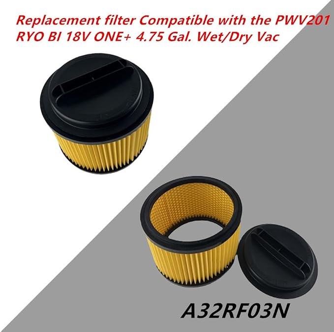 2 PACK Amigriki yellow A32RF03N Replacement Cartridge Vacuum HEPA filter - Image 5