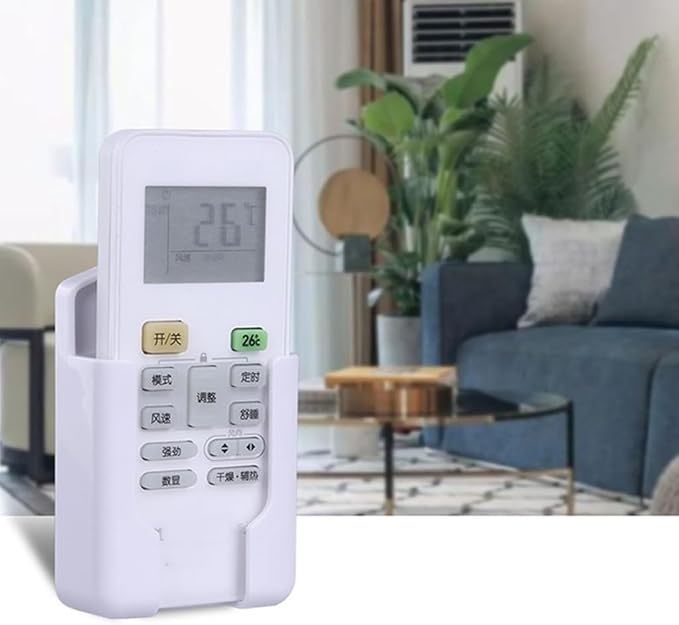 Air Conditioner Remote Control Holder Rack Self Adhesive Media Storage Box Case - Image 5