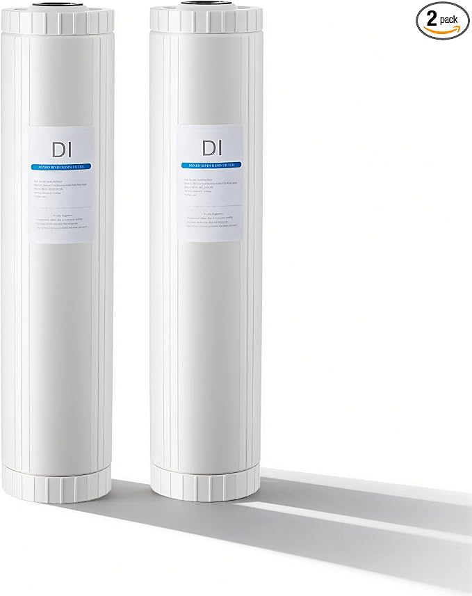 VEVOR Deionized Filter for Spotless Car Wash System, 2 x 4L Mixed-Bed DI Resin by VEVOR