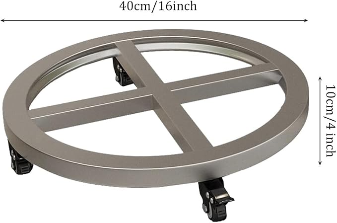 Outdoor Metal Plant Caddy with Wheels - Image 6