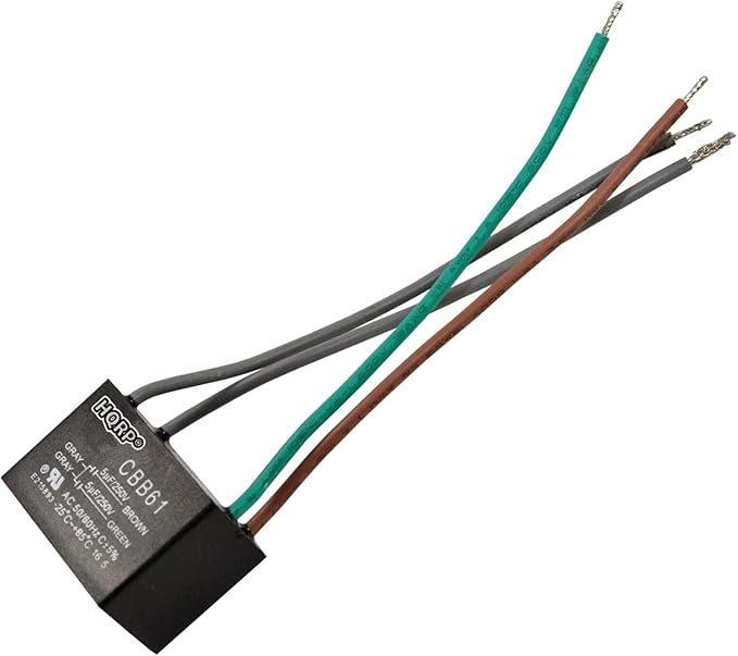 HQRP Ceiling Fan Capacitor CBB61 5uf+5uf 4-Wire - Image 3