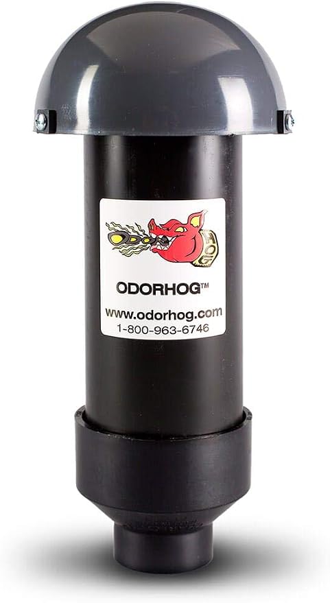 OdorHog Vent Stack Pipe Filter 4 Sizes, Removes Outdoor Septic and Sewer Odors by OdorHog-StoptheStink