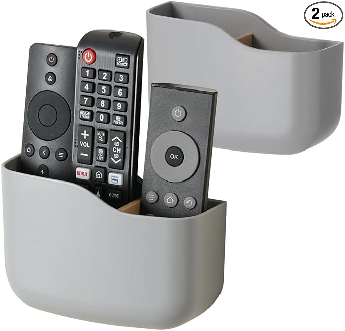 LINFIDITE 2 Pack TV Remote Holder Wall Mount Remote Control Holder by LINFIDITE