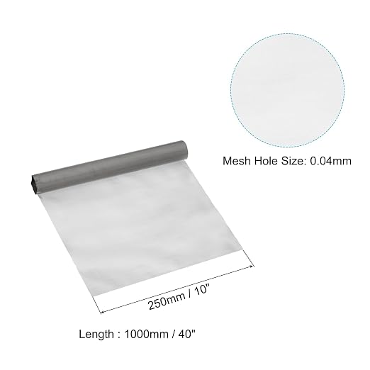 PATIKIL 40" L x 10" W Woven Wire Mesh, 350 Mesh 316L Stainless Steel Air Vent - Image 2