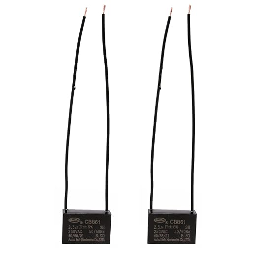 CBB61 Capacitor 2.5uf 250V AC Ceiling Fan 2 Wire 50/60Hz by AKZYTUE