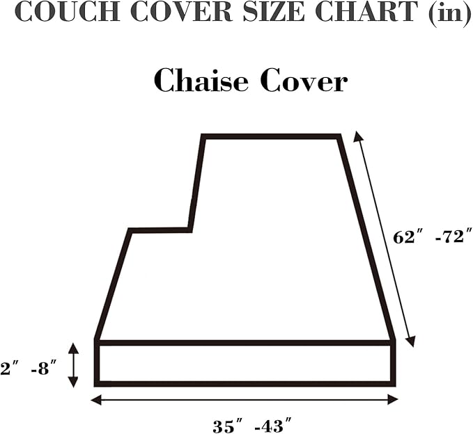 Sofa Covers Couch Covers for Sofa Pet Friendly Couch Cushion Covers Universal Sofa Covers Washable Stretch Slipcovers for Sectional Sofa (Texture Light Coffee,Chaise Cover)