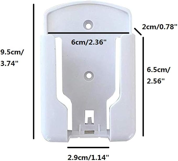 Remote Holder Wall Mount Media Controller Organizer White Plastic Storage Box - Image 5