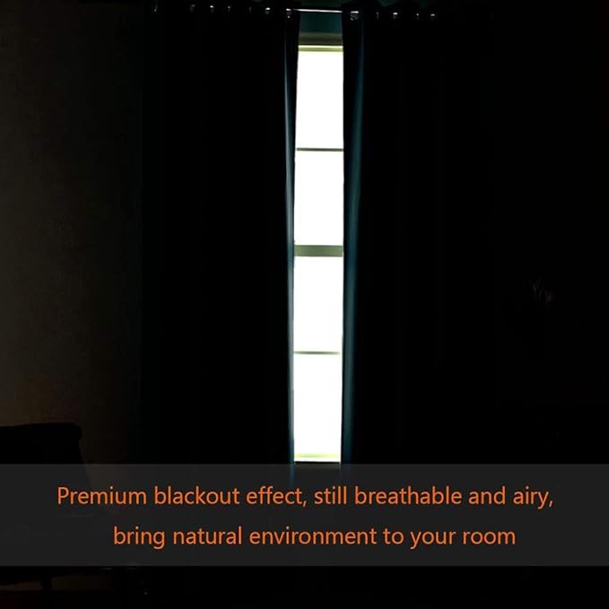 H.VERSAILTEX Blackout Patio Curtains 100 x 108 Inches for Sliding Door Extral Wide Blackout Curtain Panels Thermal Insulated Room Divider - Grommet Top, 9' Tall by 8.5' Wide - Dark Teal